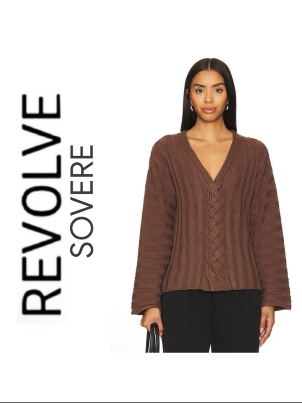 NWT Revolve x SOVERE Laced Sweater in Chocolate